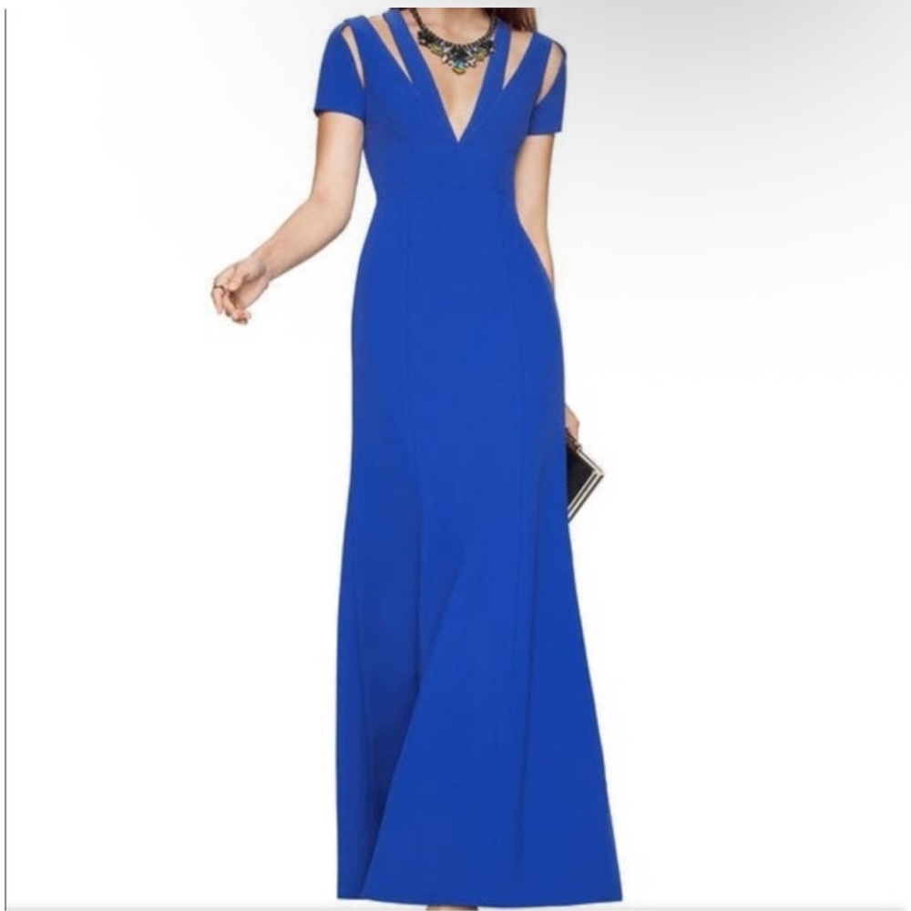 NWT BCBG Blue Estrella Gown, size 0
